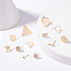 Brass Stud Earring Findings KK-BC0005-44G-4