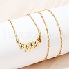 201 Stainless Steel Number 333 with Butterfly Wings Pendant Necklaces NJEW-P332-01A-G-2
