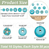 ARRICRAFT 500Pcs 10 Style Synthetic Turquoise Dyed Beads Strands G-AR0005-76-2