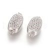 Rhodium Plated 925 Sterling Silver Box Clasps STER-L059-07P-1