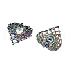 304 Stainless Steel Rhinestone Pendants STAS-L290-52RC-2