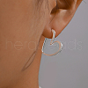 S925 Sterling Silver Heart Stud Earrings DR3951-1