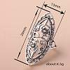 Horse Eye with Flower Pattern Alloy Finger Rings FS-WGD22DF-04-4