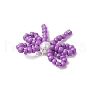 4Pcs 4 Colors Handmade Glass Seed Beaded Pendants PALLOY-MZ00768-5