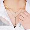 SHEGRACE 925 Sterling Silver Two-Tiered Necklaces JN702C-3