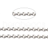 Tarnish Resistant 304 Stainless Steel Flower Link Chains STAS-B041-08P-2