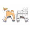 Rack Plating Alloy Enamel Dog Pendants PALLOY-T075-163-2