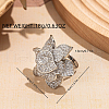 Brass Micro Pave Cubic Zirconia Finger Rings for Women TN1538-3