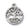 304 Stainless Steel Charms STAS-C038-02P-1