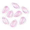 Baking Painted Transparent Glass Petal Beads DGLA-N004-13-1