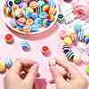 Opaque Striped Resin Beads RESI-CJC0021-16-4