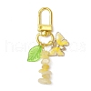 Natural Topaz Jade Chips Pendant Decorations HJEW-JM03258-01-2