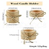 Wood Candle Holder DJEW-CJC0002-02-8