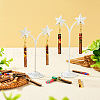 16Pcs 8 Colors Transparent Resin & Walnut Wood Big Pendants RESI-TA0002-53-7