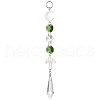 Glass Octagonal Bead Hanging Suncatchers HJEW-JM02217-4