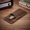Portable Leather Single Watch Pouch Storage Bags ABAG-WH0032-45-5