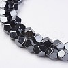 Non-magnetic Synthetic Hematite Beads Strands G-F396-24-6mm-1