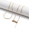 Ion Plating(IP) Adjustable 304 Stainless Steel Snake Chain Necklaces NJEW-K270-01G-1