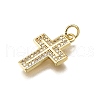 Brass Micro Pave Cubic Zirconia Pendants KK-Z100-42G-01-2