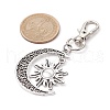 Moon & Sun Tibetan Style Alloy Pendant Decorations HJEW-JM01529-2