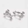 Brass Clip-on Earring Findings KK-WH0033-14P-1