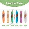  12Pcs 6 Colors Transparent Resin & Walnut Wood Big Pendants WOOD-TA0002-03-3