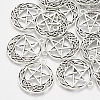 Tibetan Style Alloy Pentacle Pendants TIBEP-T004-88AS-2