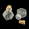 Hexagon Glass Bottle for Bead Containers X1-AJEW-R045-03-1