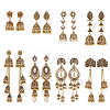 ANATTASOUL 8 Pairs 8 Style Zinc Alloy Dangle Stud Earrings for Women EJEW-AN0003-16-1