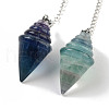 Natural Fluorite Pointed Dowsing Pendulums G-K338-13P-05-2