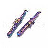 Rainbow Color Alloy Pendants PALLOY-N163-113-NR-3