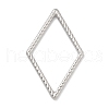 304 Stainless Steel Textured Rhombus Linking Rings STAS-D197-27P-1