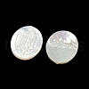 Carved Natural White Shell Cabochons SSHEL-N038-08C-01-2