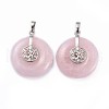 Natural Rose Quartz Pendants G-F640-G05-2