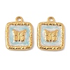 304 Stainless Steel Enamel Pendants STAS-U057-18G-1