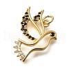 Brass Micro Pave Cubic Zirconia Pendants KK-B128-12G-04-1