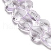 Baking Paint Transparent Glass Beads Strands DGLA-A08-T8mm-KD08-3