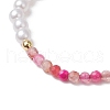Natural Agate Adjustable Braided Beaded Bracelets BJEW-JB11669-01-3