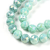 Electroplate Glass Beads Strands GLAA-N010-8mm-03-3