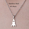 201 Stainless Steel Rocket Pendant Necklace NJEW-OY001-10-3