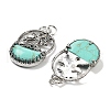 Synthetic Turquoise Bag Pendants G-Q163-06AS-01-2