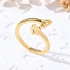 Brass Cuff Rings for Women RJEW-U044-J-1
