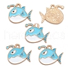 Sea Animal Alloy Enamel Pendants PW-WGE87A6-16-1