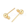304 Stainless Steel Ball Post Stud Earring Findings X-STAS-Z035-01G-H-2