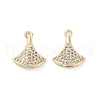Brass Micro Pave Cubic Zirconia Pendants KK-B133-02G-1