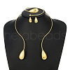 Teardrop Alloy Cuff Bangles & Stud Earrings & Choker Sets FS-WGA2D99-01-1