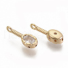 Brass Cubic Zirconia Charms KK-T050-34G-NF-2