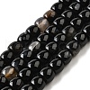 Natural Black Agate(Dyed & Heated) Beads Strands G-U023-B01-03-2