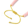 MIYUKI Glass Seed Rectangle Charm Bracelet BJEW-MZ00037-01-3