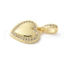 Brass Micro Pave Cubic Zirconia Pendants KK-P294-28G-02-2